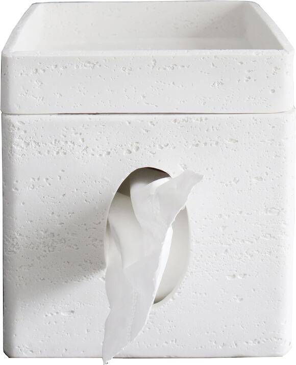 Hymmah Other - Hymmah Tray Tissue Box Cover Holder Unique Cube Design Tissue Dispenser-White